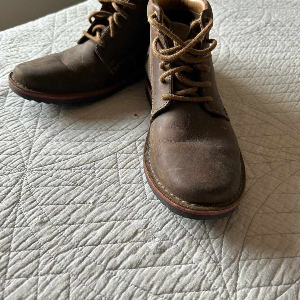Clarks Brown Leather Chukka Boots